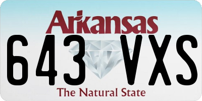 AR license plate 643VXS
