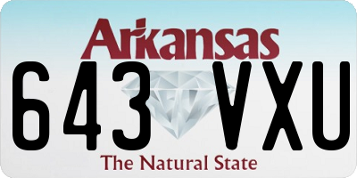 AR license plate 643VXU