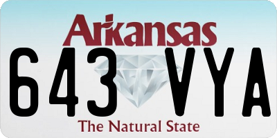 AR license plate 643VYA