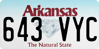 AR license plate 643VYC