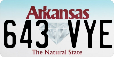 AR license plate 643VYE
