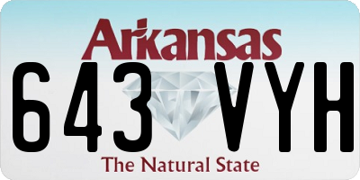 AR license plate 643VYH