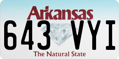 AR license plate 643VYI