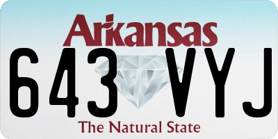 AR license plate 643VYJ