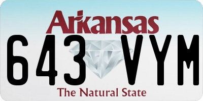 AR license plate 643VYM