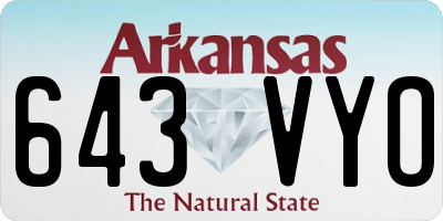 AR license plate 643VYO