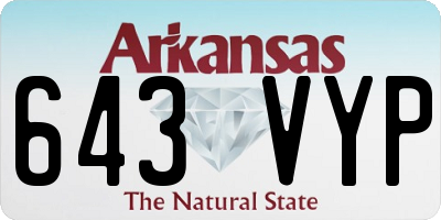 AR license plate 643VYP