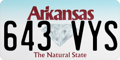 AR license plate 643VYS