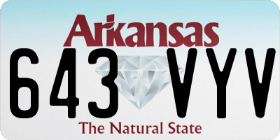 AR license plate 643VYV