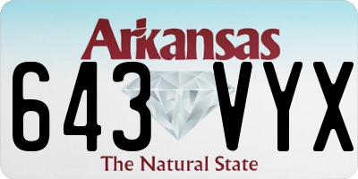 AR license plate 643VYX