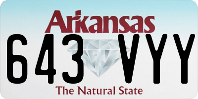 AR license plate 643VYY