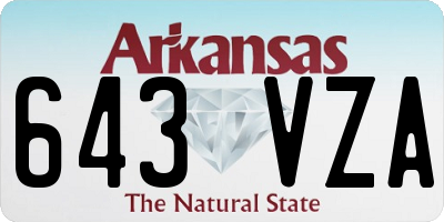 AR license plate 643VZA