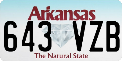 AR license plate 643VZB