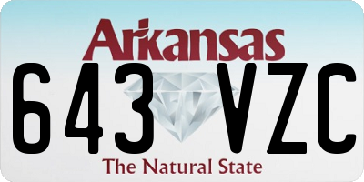 AR license plate 643VZC
