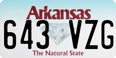 AR license plate 643VZG