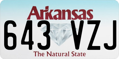 AR license plate 643VZJ