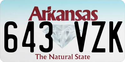 AR license plate 643VZK