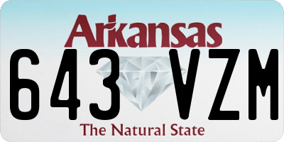 AR license plate 643VZM