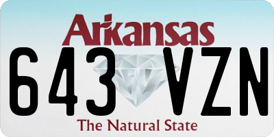 AR license plate 643VZN