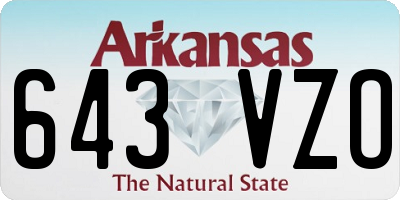 AR license plate 643VZO