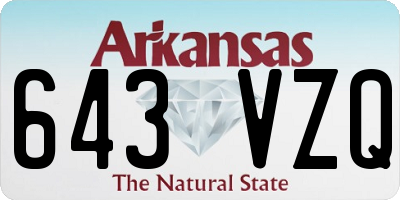 AR license plate 643VZQ