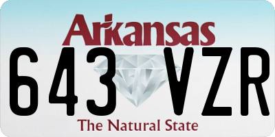 AR license plate 643VZR