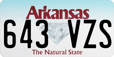 AR license plate 643VZS