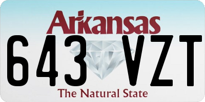 AR license plate 643VZT