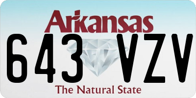 AR license plate 643VZV