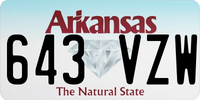 AR license plate 643VZW
