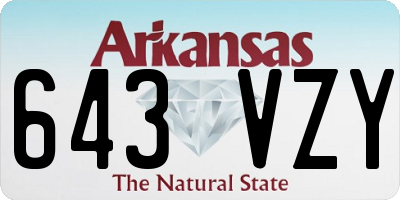 AR license plate 643VZY