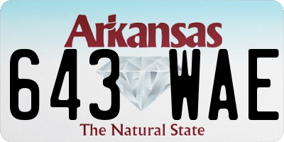 AR license plate 643WAE