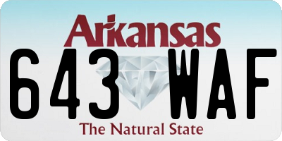 AR license plate 643WAF