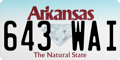 AR license plate 643WAI