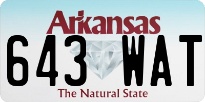 AR license plate 643WAT