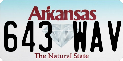 AR license plate 643WAV