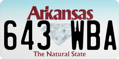 AR license plate 643WBA