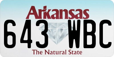 AR license plate 643WBC