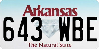 AR license plate 643WBE