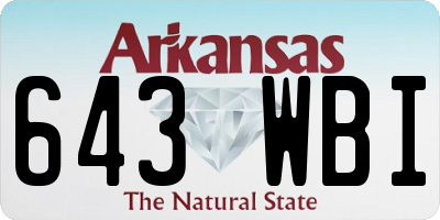 AR license plate 643WBI