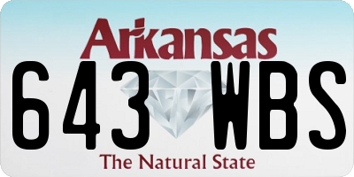 AR license plate 643WBS