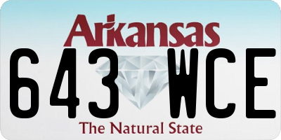 AR license plate 643WCE