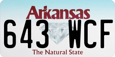 AR license plate 643WCF