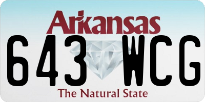 AR license plate 643WCG