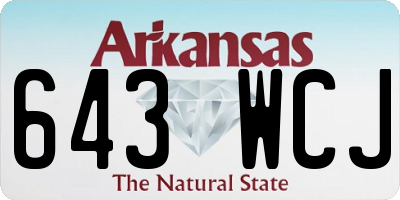 AR license plate 643WCJ