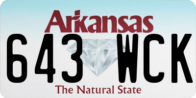 AR license plate 643WCK