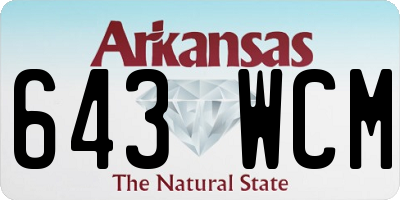 AR license plate 643WCM