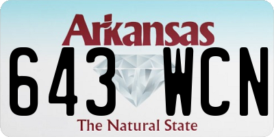 AR license plate 643WCN