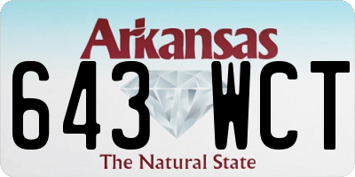 AR license plate 643WCT