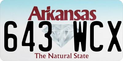 AR license plate 643WCX